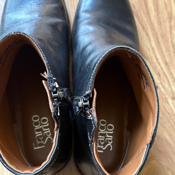 Franco Sarto Black Leather Ankle Boots - Picture 10 of 14